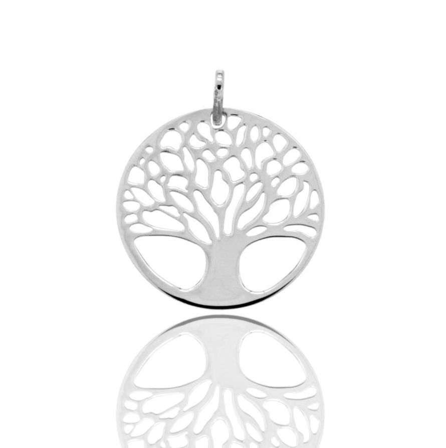 CIONDOLO ALBERO DELLA VITA TAGLIO LASER IN ARGENTO TIT 925‰