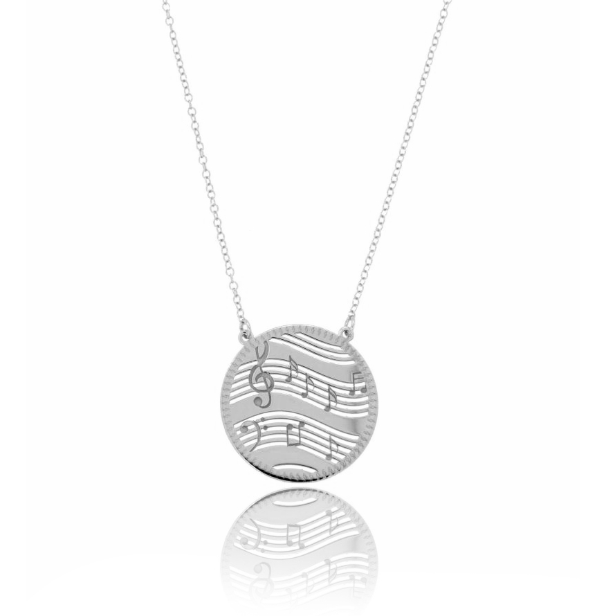 COLLANA ROLO' CON PENTAGRAMMA NEL CERCHIO IN ARGENTO RODIATO TIT 925‰ CM 45