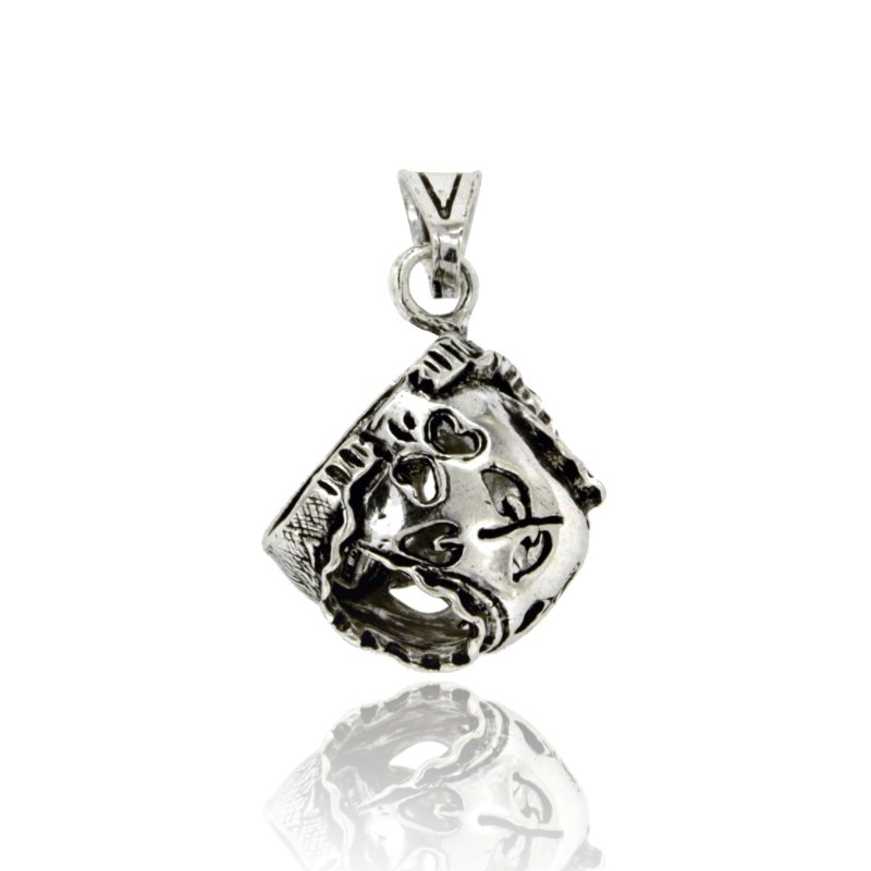 CIONDOLO PANNOLONE MM 17X17 IN ARGENTO BRUNITO TIT 800‰
