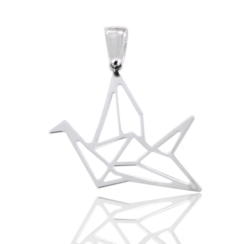 CIONDOLO ORIGAMI IN ARGENTO RODIATO TIT 925‰