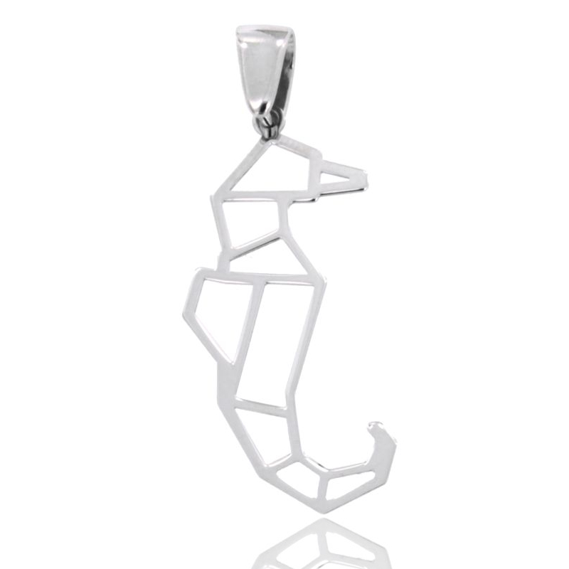 CIONDOLO ORIGAMI IN ARGENTO RODIATO TIT 925‰