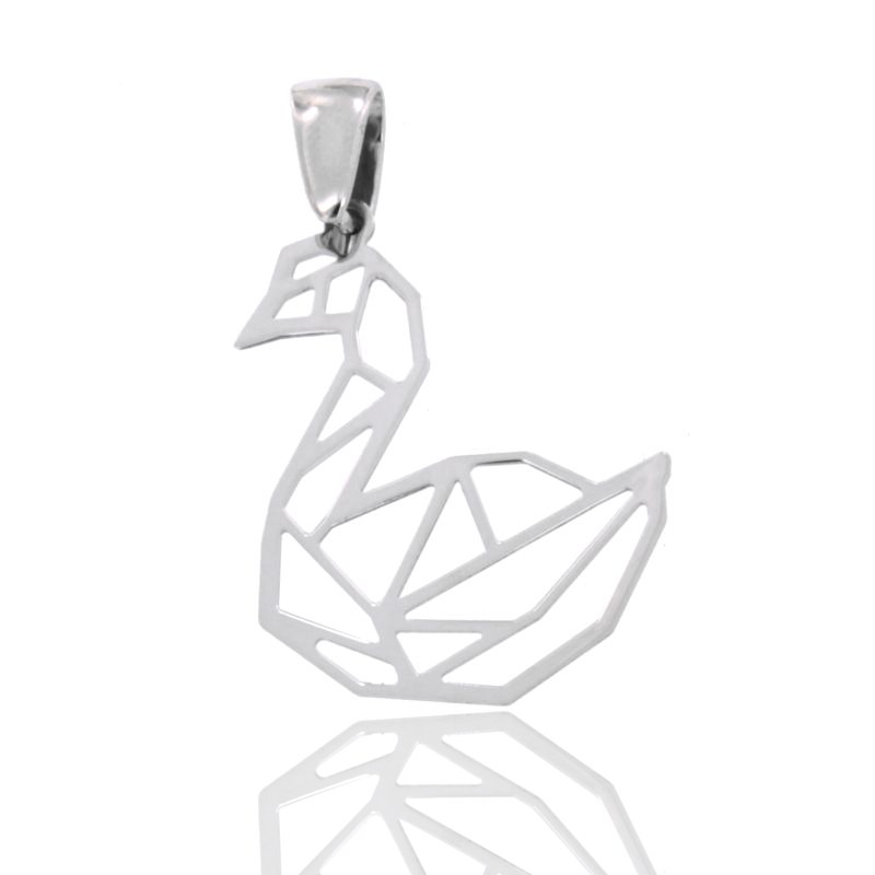 CIONDOLO ORIGAMI IN ARGENTO RODIATO TIT 925‰