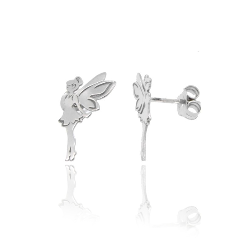 ORECCHINI A LOBO FATINA MM 17X9 IN ARGENTO RODIATO TIT 925