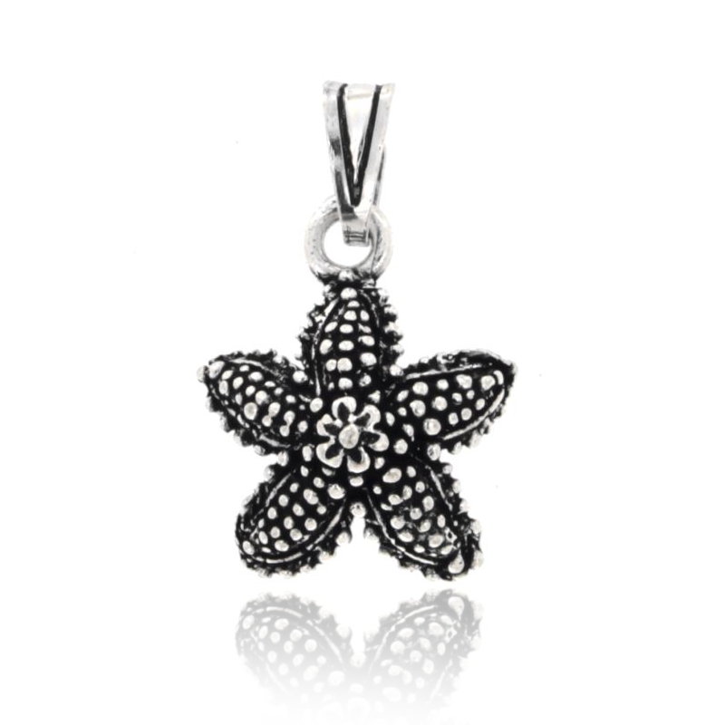 CIONDOLO STELLA MARINA MM 23X18 IN ARGENTO BRUNITO TIT 800‰