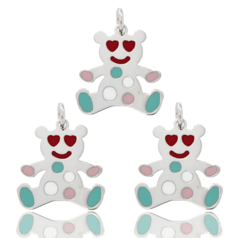 CIONDOLI TAGLIO LASER A FORMA PZ 3 IN ARGENTO TIT 925 E SMALTO
