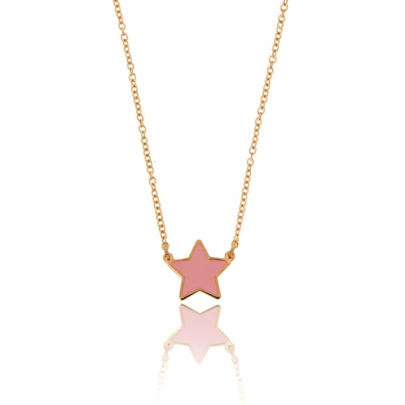 COLLANA FORZATINA CON STELLA CENTRALE SMALTATO IN ARGENTO TIT 925 CM 17-20