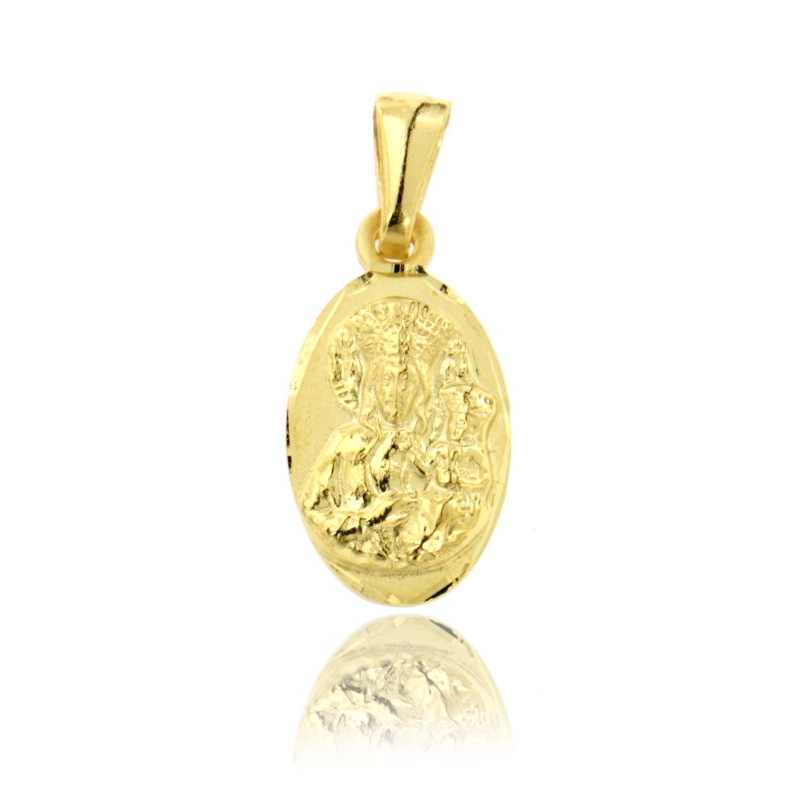 CIONDOLO OVALE MADONNA DI CESTOKOVA MM 21X11 IN ARGENTO TIT 925‰