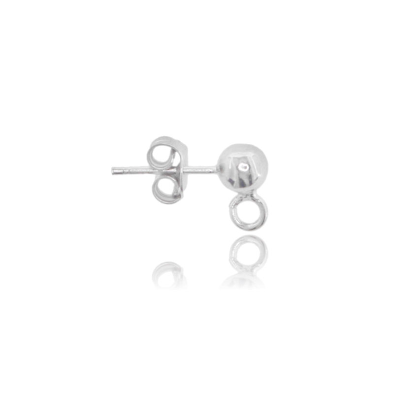 ORECCHINI PER ORECCHINI A PERNO CON PALLINA E MAGLINA 5 COPPIE IN ARGENTO 925‰