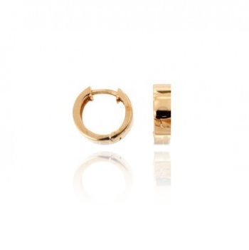 ORECCHINI A CERCHIO SCATTINO DIAMETRO MM 10 SPESSORE MM 4 IN ARGENTO ROSATO TIT 925
