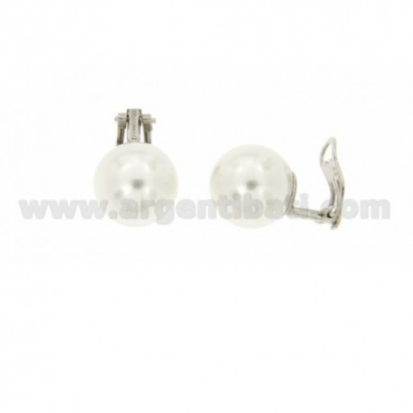 ORECCHINI A CLIPS CON PERLA IN ARGENTO TIT 925