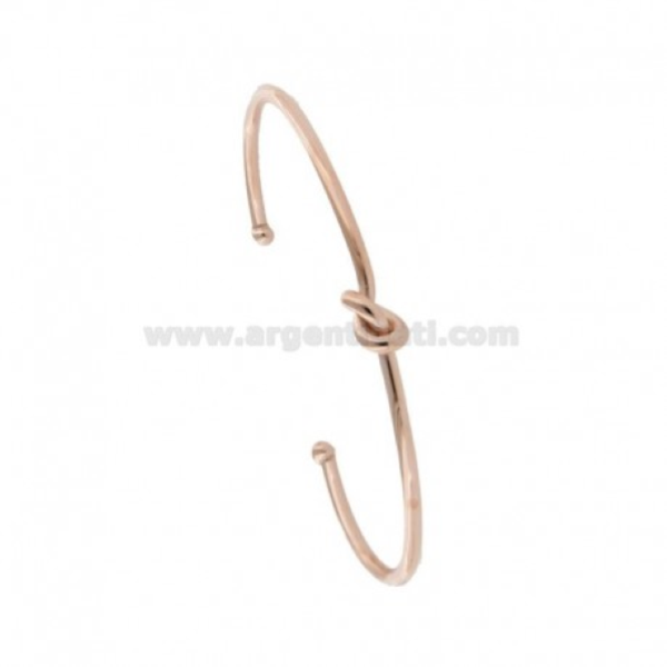 BRACCIALE RIGIDO NODO A CANNA IN ARGENTO TIT 925‰