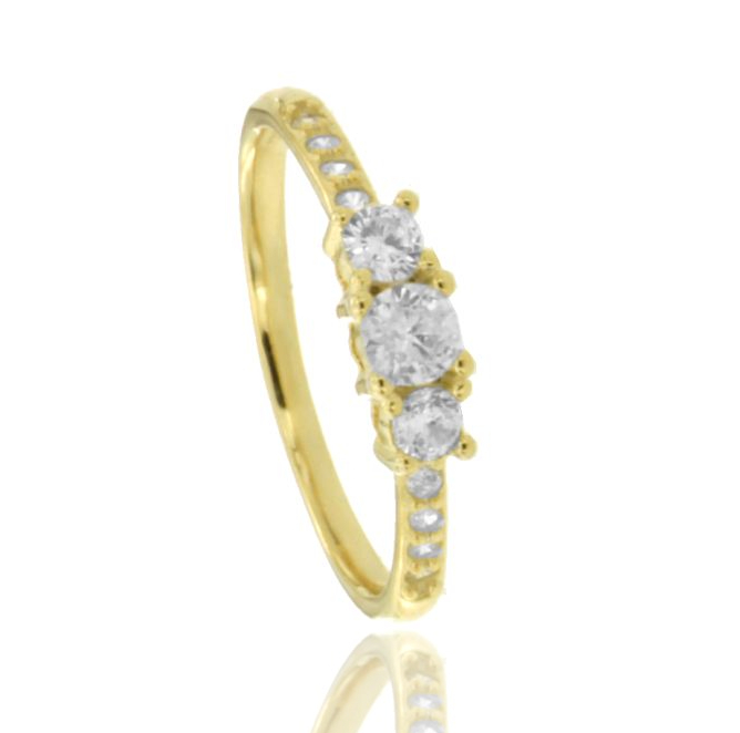 ANELLO TRILOGY IN ARGENTO TIT 925 E ZIRCONI MM 4