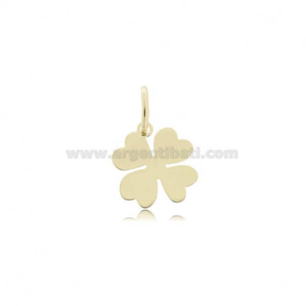 CIONDOLO QUADRIFOGLIO MM 15X15 TAGLIO LASER IN ARGENTO TIT 925‰