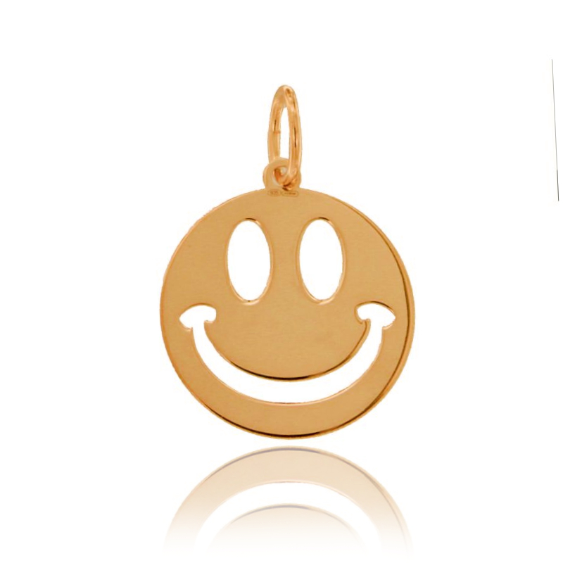 CIONDOLO SMILE MM 20 IN ARGENTO ROSATO TIT 925‰