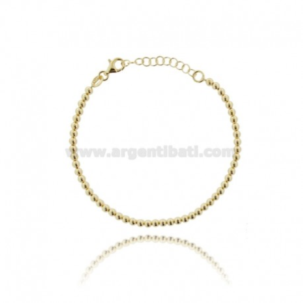 BRACCIALE SFERE LUCIDE IN ARGENTO TIT 925 CM 17-20