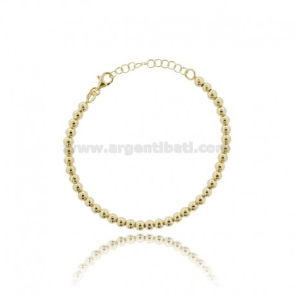 BRACCIALE SFERE LUCIDE IN ARGENTO TIT 925 CM 17-20