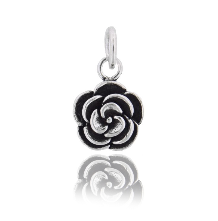 CIONDOLO FIORE MM 15 IN ARGENTO BRUNITO TIT 800