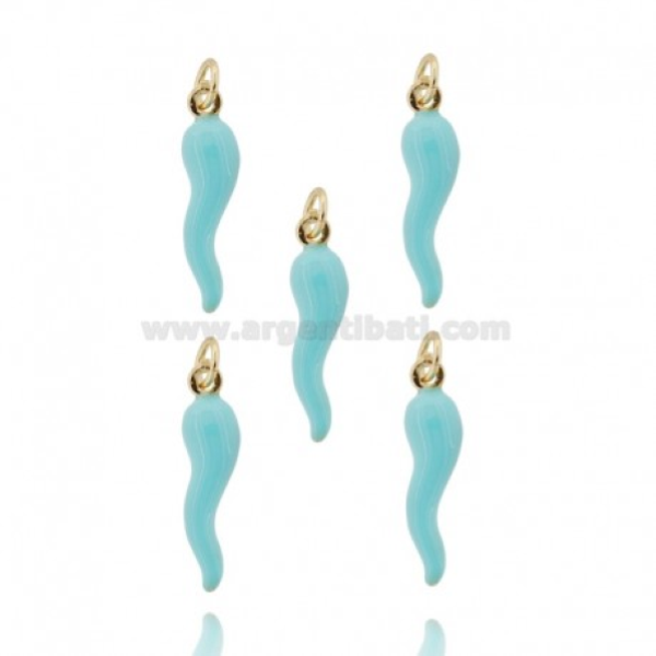 CIONDOLO CORNO PZ 5 IN ARGENTO TIT 925