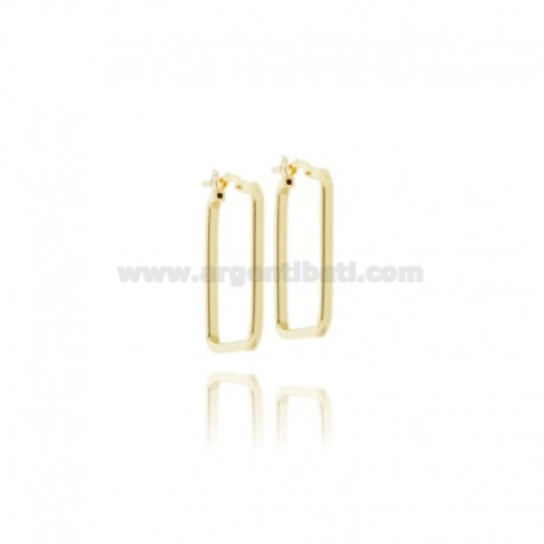 ORECCHINI A CERCHIO RETTANGOLARI A CANNA QUADRATA MM 1,8 IN ARGENTO TIT 925