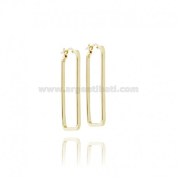 ORECCHINI A CERCHIO RETTANGOLARI A CANNA QUADRATA MM 1,8 IN ARGENTO TIT 925