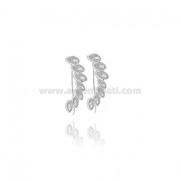 EAR CUFF SPOLE IN ARGENTO RODIATO TIT 925 E ZIRCONI