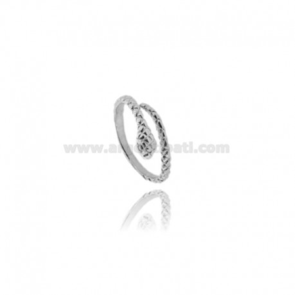 ANELLO SERPENTE IN ARGENTO TIT 925 MISURA REGOLABILE DA 13