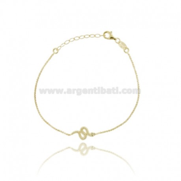 BRACCIALE ROLO' CON SERPENTE IN ARGENTO TIT 925 CM 17-19