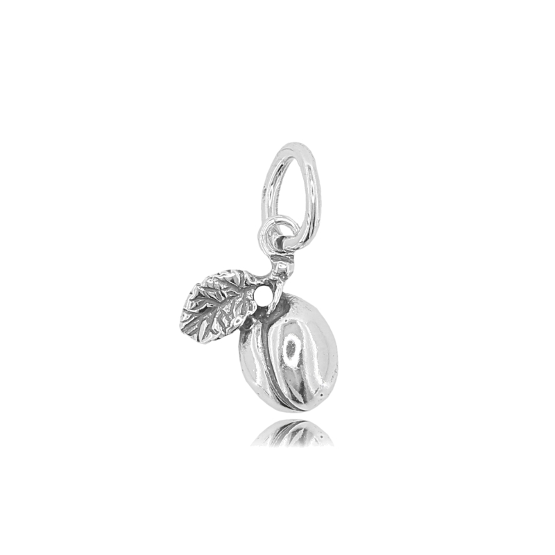 CIONDOLO PRUGNA MM 15X13 IN ARGENTO MICROFUSO E BRUNITO TIT 800