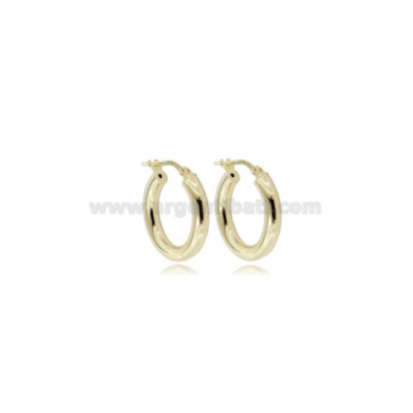 ORECCHINI A CERCHIO A CANNA TONDA MM 3 IN ARGENTO TIT 925‰