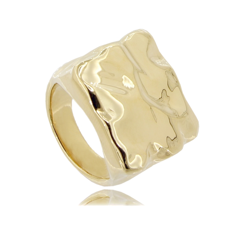 ANELLO ELETTROFORMATO QUADRATO IN ARGENTO TIT 925