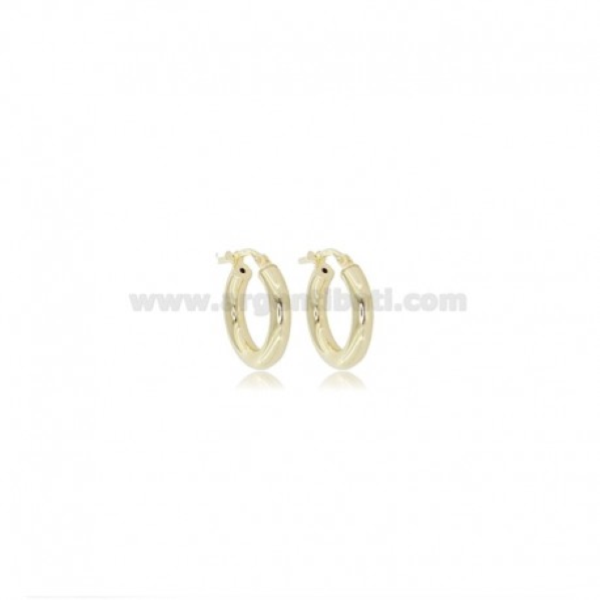 ORECCHINI A CERCHIO A CANNA TONDA MM 3 IN ARGENTO TIT 925‰