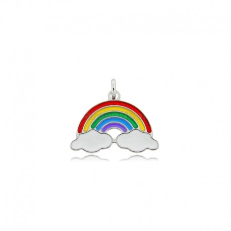 CIONDOLO ARCOBALENO IN ARGENTO TIT 925 E SMALTO
