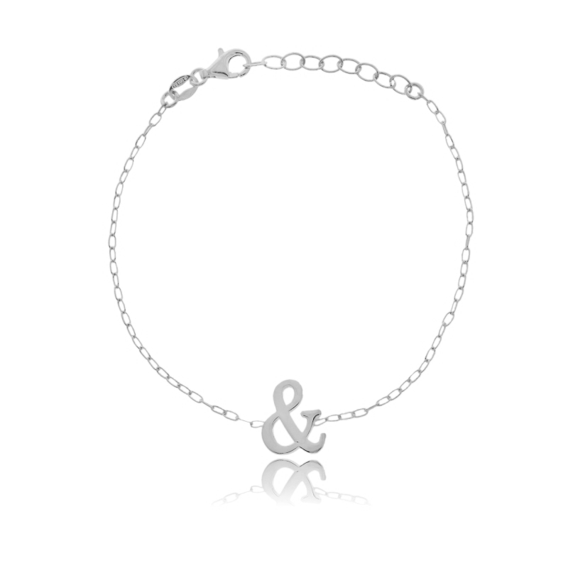 BRACCIALE FORZATINA CON & COMMERCIALE IN ARGENTO TIT 925 CM 17-19