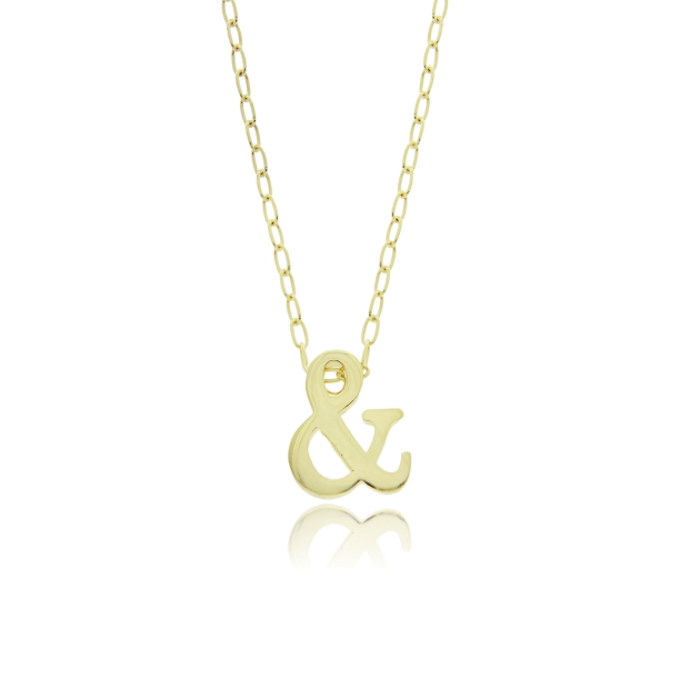 COLLANA FORZATINA CON & COMMERCIALE IN ARGENTO TIT 925 CM 40-45
