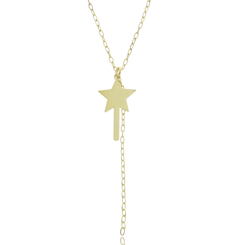 COLLANA FORZATINA CON BACCHETTA MAGICA MM 26X14 IN ARGENTO TIT 925 CM 40-45