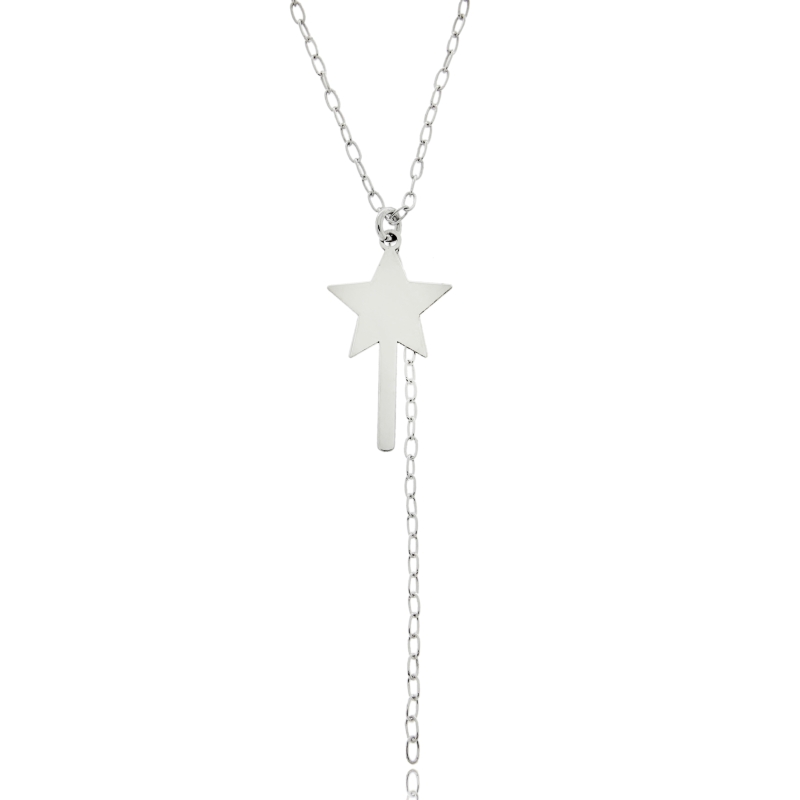 COLLANA FORZATINA CON BACCHETTA MAGICA MM 26X14 IN ARGENTO TIT 925 CM 40-45