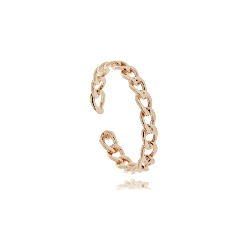 ANELLO GROUMETTE MM 3,5 IN ARGENTO ROSATO TIT 925‰ MISURA REGOLABILE