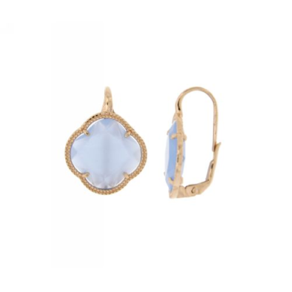 ORECCHINI MONACHELLA FIORE IN ARGENTO TIT 925 E PIETRE IDROTERMALI