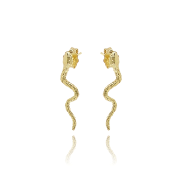 ORECCHINI SERPENTE MM 25X5 IN ARGENTO TIT 925 