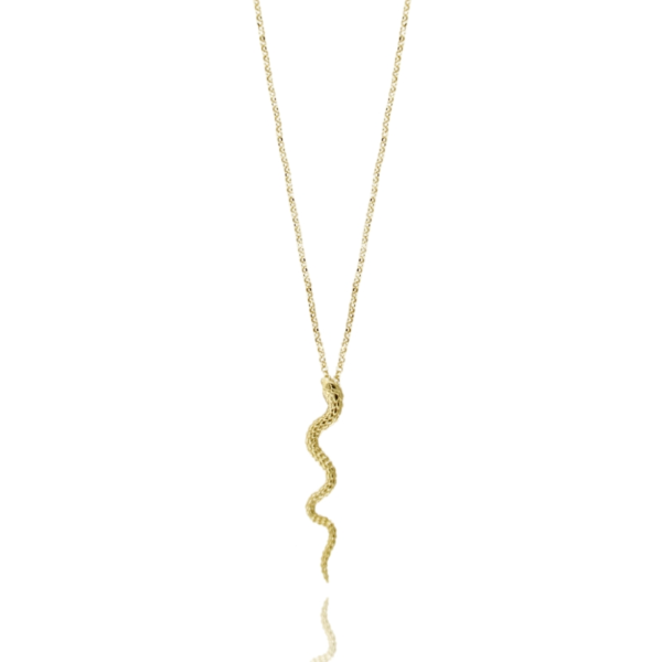 COLLANA ROLO' CM 45 CON SERPENTE MM 43X7 IN ARGENTO TIT 925 