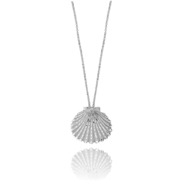 COLLANA ROLO' CM 45 CON CONCHIGLIA ELETTROFUSA MM 28X32 IN ARGENTO TIT 925