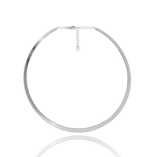 GIROCOLLO RIGIDO A LASTRA MM 8 IN ARGENTO TIT 925