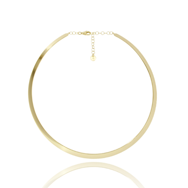 GIROCOLLO RIGIDO A LASTRA MM 8 IN ARGENTO TIT 925