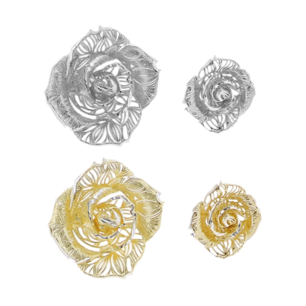 ORECCHINIA LOBO FIORE ELETTROFUSO IN ARGENTO TIT 925 
