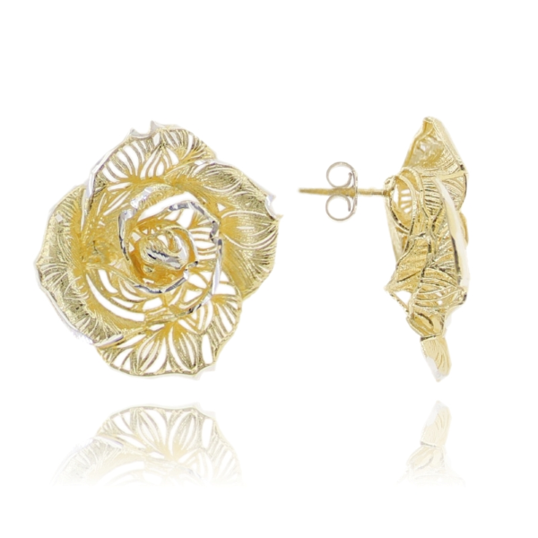 ORECCHINIA LOBO FIORE ELETTROFUSO MM 30X30 IN ARGENTO TIT 925