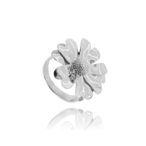ANELLO MARGHERITA MM 25X25 IN ARGENTO TIT 925 MISURA REGOLABILE