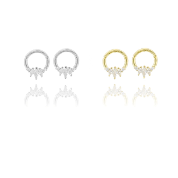 ORECCHINI DAITH CON ZIRCONI BIANCHI IN ARGENTO TIT 925