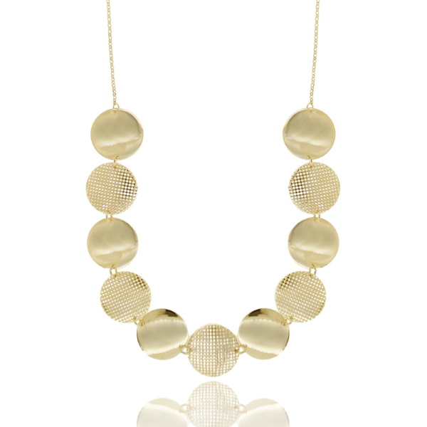 COLLANA TONDI MM 15 IN ARGENTO TIT 925 CM 45