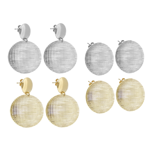 ORECCHINI TONDI IN ARGENTO TIT 925 