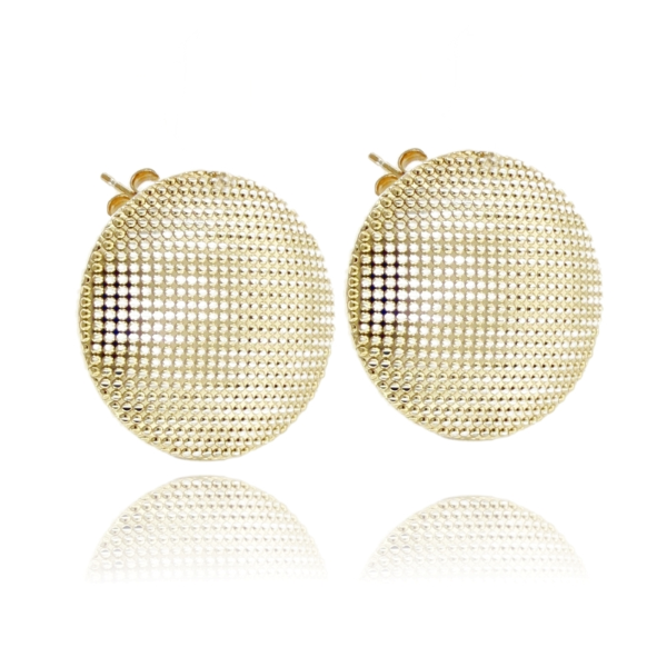 ORECCHINI A LOBO TONDI MM 30 IN ARGENTO TIT 925